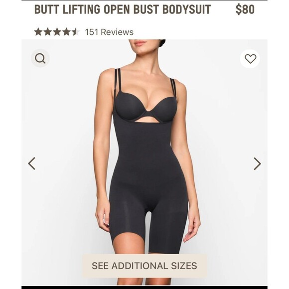 NWOT SEAMLESS SCULPT BUTT LIFTING OPEN BUST BODYSUIT - Picture 1 of 4